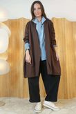 Scuba Longline Cocoon Jacket Chocolate /18=
